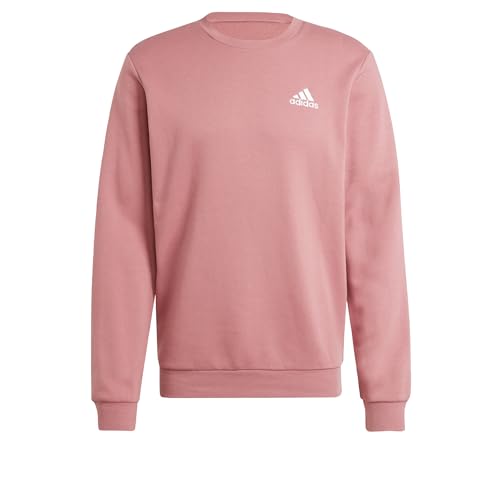 adidas Herren Feelcozy Essentials Fleece Langärmeliges Sweatshirt, Preloved Crimson F24, M von adidas