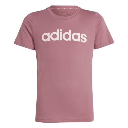 adidas Essentials Linear Logo Cotton Slim Fit Short Sleeve T-Shirt 9-10 Years von adidas
