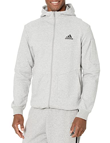 adidas Essentials4gameday Herren Kapuzenpullover mit durchgehendem Reißverschluss, Medium Grau meliert, X-Large adidas Essentials4gameday Herren Kapuzenpullover mit durchgehendem Reißverschluss, Medium Grau meliert, X-Large von adidas