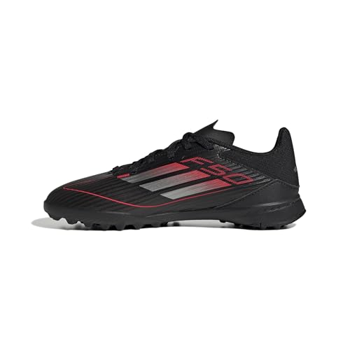 adidas F50 League Football Boots Turf Kids Fußballschuhe, Core Black/Iron Metallic/Lucid Red, 32 EU von adidas