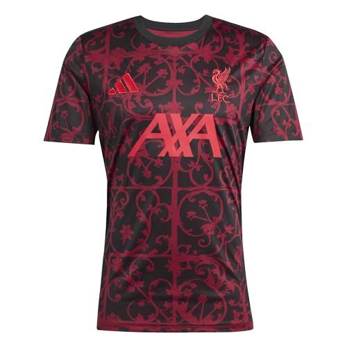 adidas FC Liverpool LFC Prematch Trikot Jersey (DE/NL/SE/PL, Alphanumerisch, XXL, Regular, Regular, Black red) von adidas