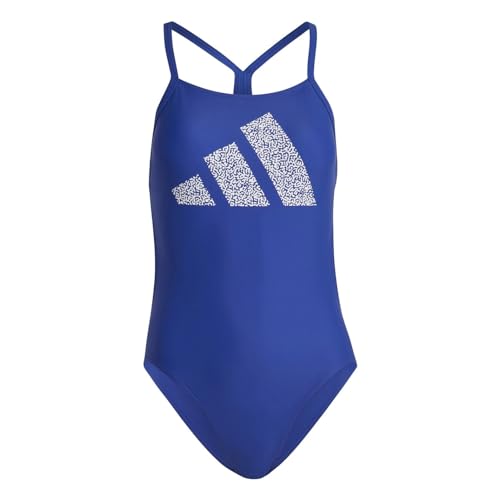 adidas Female Adult 3 Bar Logo Print Swimsuit, semi Lucid Blue/White, 44 von adidas