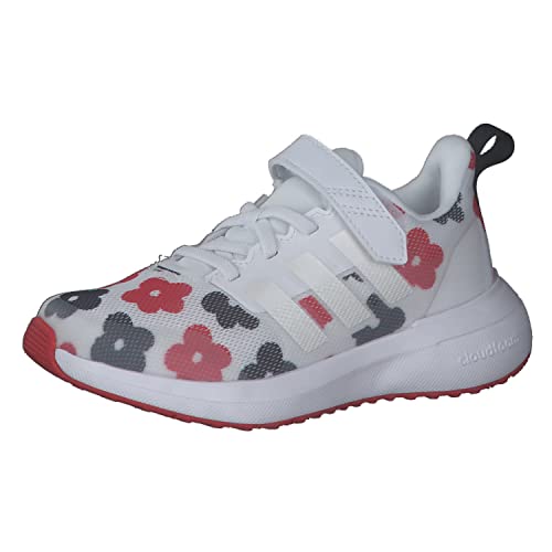 ADIDAS Fortarun 2.0 EL K Sneaker, FTWR White/Zero met./Better Scarlet, 34 EU von adidas