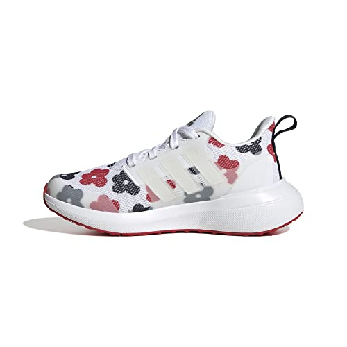 ADIDAS Fortarun 2.0 K Sneaker, FTWR White/Zero met./Better Scarlet, 39 1/3 EU von adidas