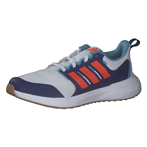 ADIDAS Fortarun 2.0 K Sneaker, FTWR White/solar red/Victory Blue, 39 1/3 EU von adidas