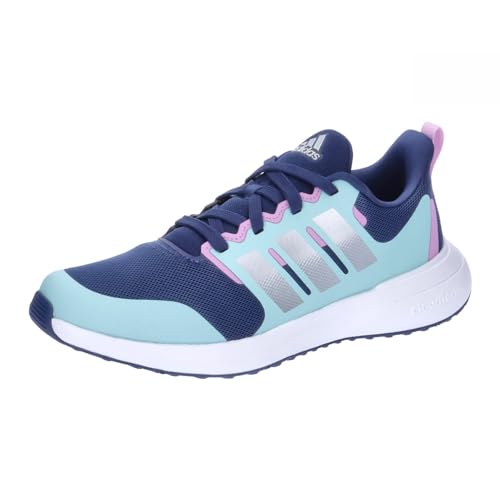 adidas Fortarun 2.0 Cloudfoam Lace Shoes Sneaker, Dark Blue/Silver met/semi Flash Aqua, 29 EU von adidas