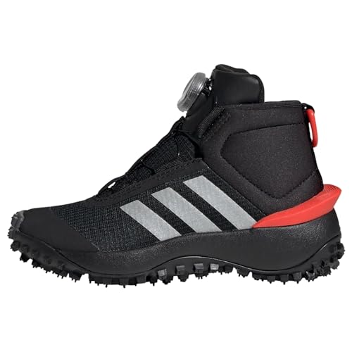 adidas Fortatrail Shoes Kids BOA Schuhe-Hoch, core Black/Silver met./Bright red, 38 2/3 EU von adidas