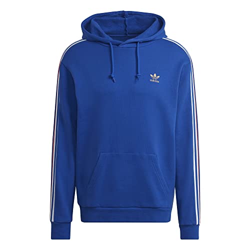 adidas France 3 Stripes Hoody (M, royal Blue) von adidas