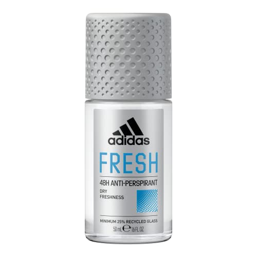 adidas Fresh Anti-Transpirant Deo Roll-On für ihn, 48 Stunden Trockenschutz und extra-langanhaltende Frische, 50ml von adidas