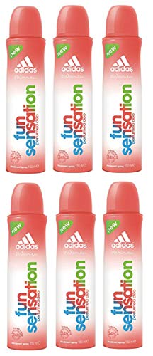 adidas Fun Sensation Deodorant, Deo Bodyspray für Damen mit fruchtigem Duft, effektiver Schutz vor Schweiß & Gerüchen, pH-hautfreundlich, 1 x 150 ml von adidas