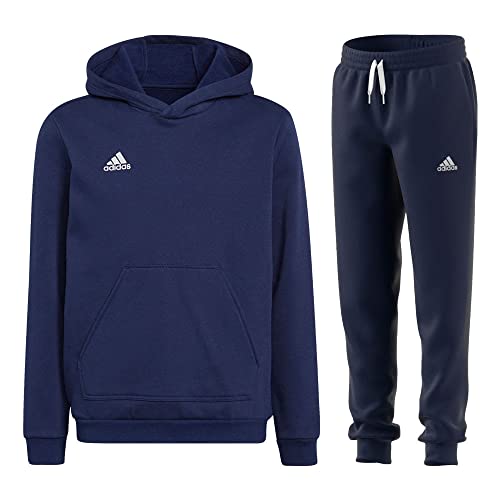 adidas Fußball Entrada 22 Jogginganzug Hoodie Jogginghose Herren dunkelblau Gr S von adidas