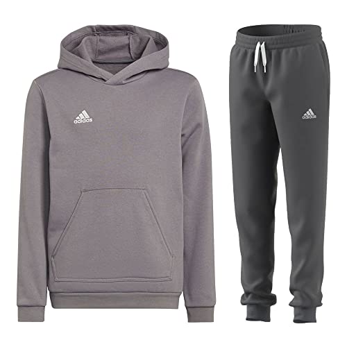 adidas Fußball Entrada 22 Jogginganzug Hoodie Jogginghose Herren grau Gr M von adidas