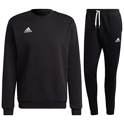 adidas Fußball Entrada 22 Sweatanzug Sweatshirt Jogginghose Herren schwarz weiß Gr L von adidas