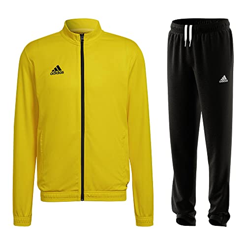 adidas Fußball Entrada 22 Trainingsanzug Jacke Hose Kinder gelb schwarz Gr 128 von adidas