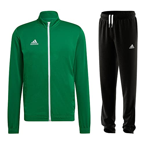 adidas Fußball Entrada 22 Trainingsanzug Jacke Hose Kinder grün schwarz Gr 152 von adidas