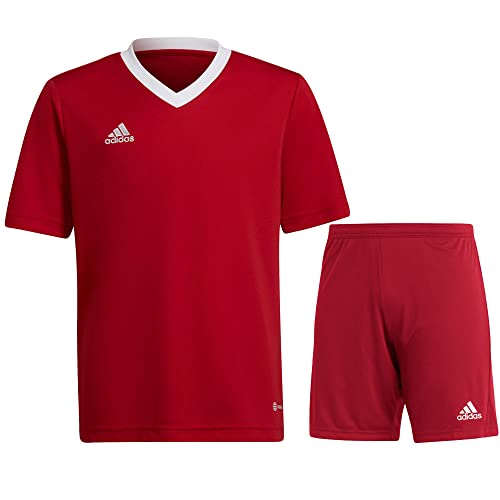 adidas Fußball Entrada 22 Trikotset Trikot Shorts rot Gr 128 von adidas