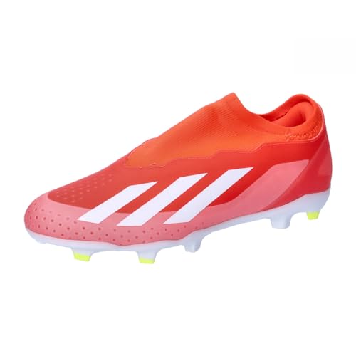 adidas Unisex X Crazyfast League schnürlose Firm Ground Stiefel Sneaker, Rot, Weiß, Gelb, 46 EU von adidas