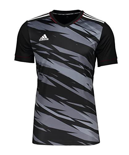 adidas Fußball - Teamsport Textil - Trikots Custom Trikot schwarzgrauweissrot L von adidas