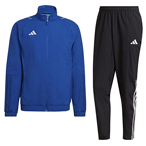 adidas Fußball Tiro 23 Competition Präsentationsanzug Jacke Hose Kinder blau schwarz Gr 128 von adidas