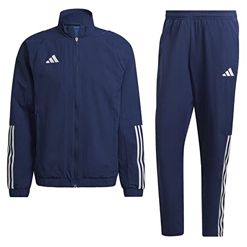 adidas Fußball Tiro 23 Competition Präsentationsanzug Jacke Hose Kinder navy Gr 140 von adidas