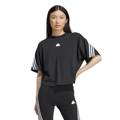 adidas Future Icons 3-Streifen T-Shirt - Schwarz/Weiß, S, Schwarz , S von adidas