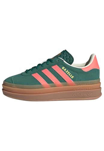 Adidas Unisex Kids Gazelle Bold Kids Schuh Collegiate Green/Signal Coral/Cream White 38 von adidas