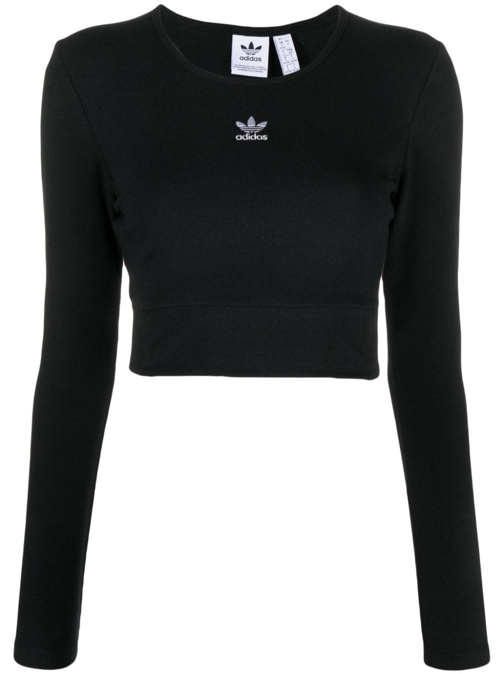 adidas Geripptes Essential Cropped-Oberteil - Schwarz von adidas