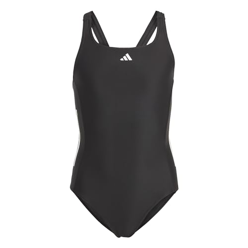 ADIDAS Girl's Cut 3S Suit Swimsuit, Black/White, 9-10 Years von adidas