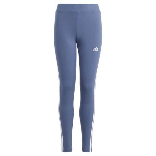 adidas Girl's Essentials 3-Stripes Cotton Tights Leggings, preloved Ink/White, 13-14 Years von adidas