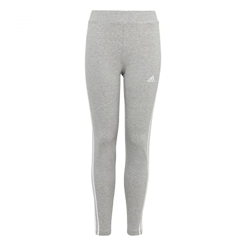 ADIDAS Girl's G 3S TIG Leggings, medium Grey Heather/White, 11 años von adidas