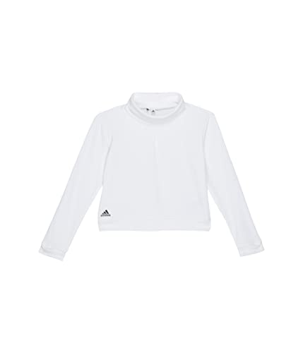 adidas Girl's Mock Golf Sweater (Little Kids/Big Kids) White LG (12 Big Kids) von adidas