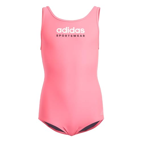 adidas Girl's Sportswear U-Back Swimsuit Kids Badeanzug, Lucid Pink, 7-8 Years von adidas