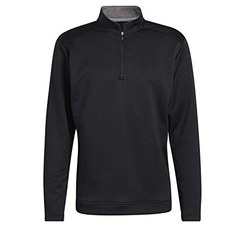 adidas Golf Herren Club 1/4 Zip Soft-doubleknit Pullover - Schwarz - S von adidas