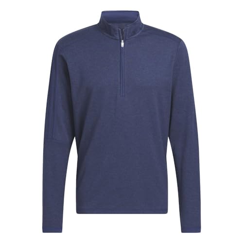 adidas Golf Men's Standard 3-Stripes Quarter-Zip Pullover, Collegiate Navy Mel, L von adidas