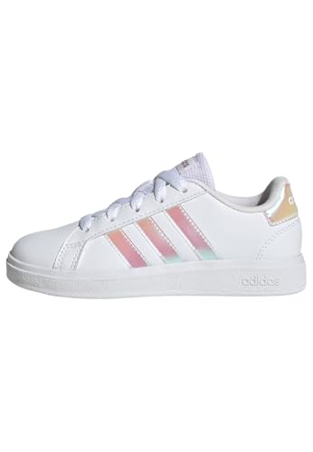 adidas Grand Court Lifestyle Lace Tennis Shoes Tennisschuhe, Cloud White/Iridescent/Cloud White, 36 2/3 EU von adidas