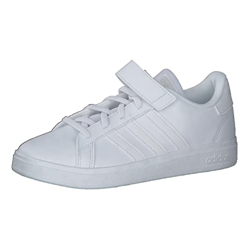 adidas Grand Court Elastic Lace and Top Strap Shoes Sneaker, FTWR White/FTWR White/Grey one, 30.5 EU von adidas