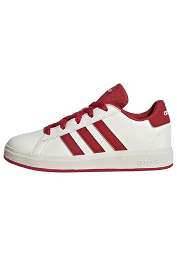 adidas Grand Court Lifestyle Tennis Lace-Up Shoes Schuhe, Off White/Collegiate Red/Core Black, 30.5 EU adidas Grand Court Lifestyle Tennis Lace-Up Shoes Schuhe, Off White/Collegiate Red/Core Black, 30.5 EU von adidas