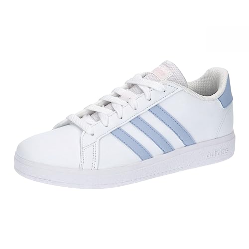 adidas Grand Court Lifestyle Tennis Lace-Up Shoes Sneakers, FTWR White/Blue Dawn/Clear pink, 30 EU von adidas