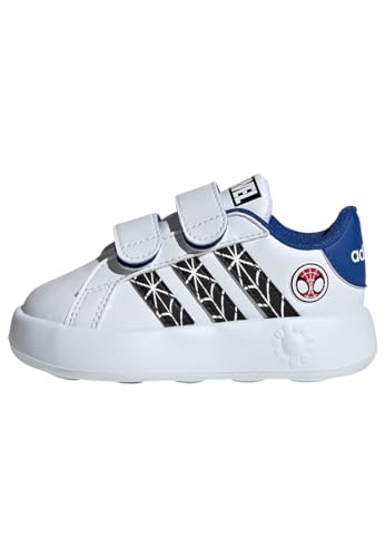 adidas Unisex Kids Marvel Spider-Man Kids Grand Court Schuh Cloud White/Core Black/Royal Blue 27 von adidas
