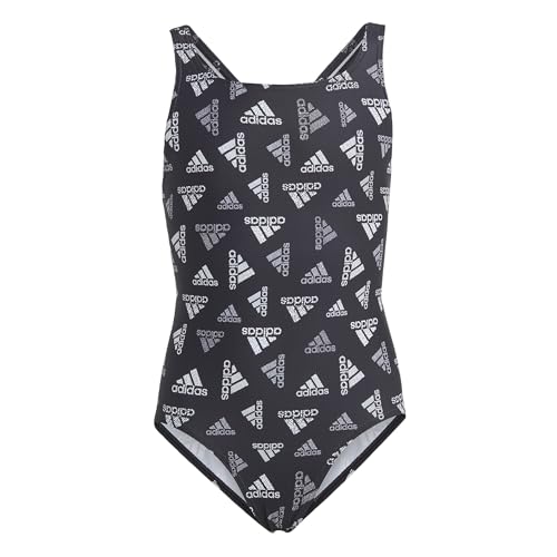 ADIDAS HS2212 Logo Swimsuit Swimsuit Girl's Black/White 5-6A von adidas