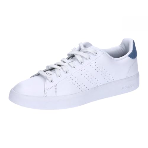 adidas Herren Advantage Premium Leather Shoes Sneakers, FTWR White FTWR White Crew Blue, 43 1/3 EU von adidas