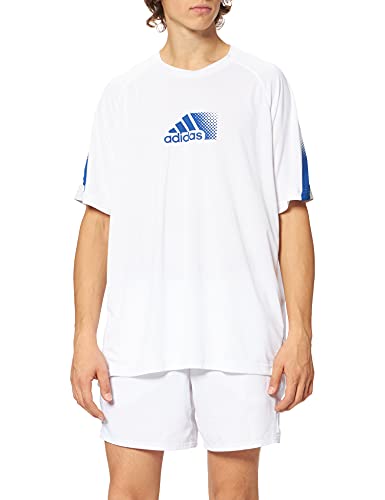 adidas Herren Aeroready Bluse, White/Royblu, XL von adidas