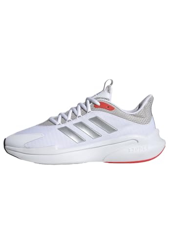 adidas Herren AlphaEdge Shoes-Low (Non Football), FTWR White/Silver met./Bright red, 45 1/3 EU von adidas