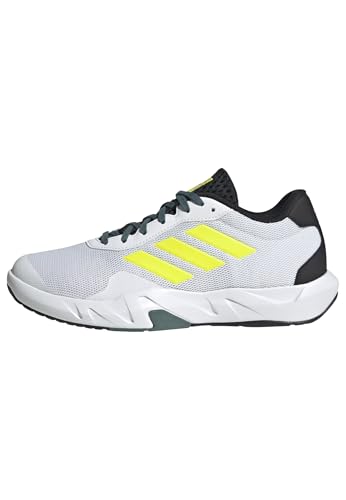 adidas Herren Amplimove Trainer Shoes Gymnastik-und Trainingsschuhe, FTWR White/Lucid Lemon/Shock pink, 48 EU von adidas