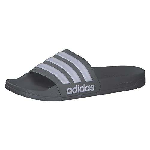 adidas Unisex Adilette Shower Schlappen, Grey Three Ftwr White Grey Three, 47 EU von adidas