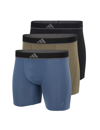 adidas Herren Boxer Brief (3PK) -Active Micro Flex Eco-Bequeme Unterwäsche Shorts/Pants, 906 Assorted, XL von adidas