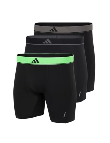 adidas Herren Boxer Brief (3PK) -Active Micro Flex Eco-Bequeme Unterwäsche Shorts/Pants, 905 Assorted, XXL von adidas