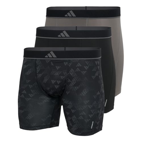 adidas Herren Boxer Brief (3PK) -Active Micro Flex Eco Slip, 902 Assorted, S (3er Pack) von adidas
