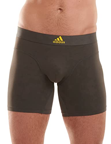 adidas Herren Boxer Brief Boxershorts, Black W Butternut Stripes, L von adidas