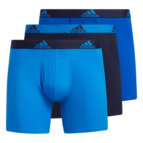 adidas Herren-Boxershorts, Stretch-Baumwolle, 3er-Pack, Blue Rush/Legend Ink Blue/Team Royal Blue, Medium von adidas